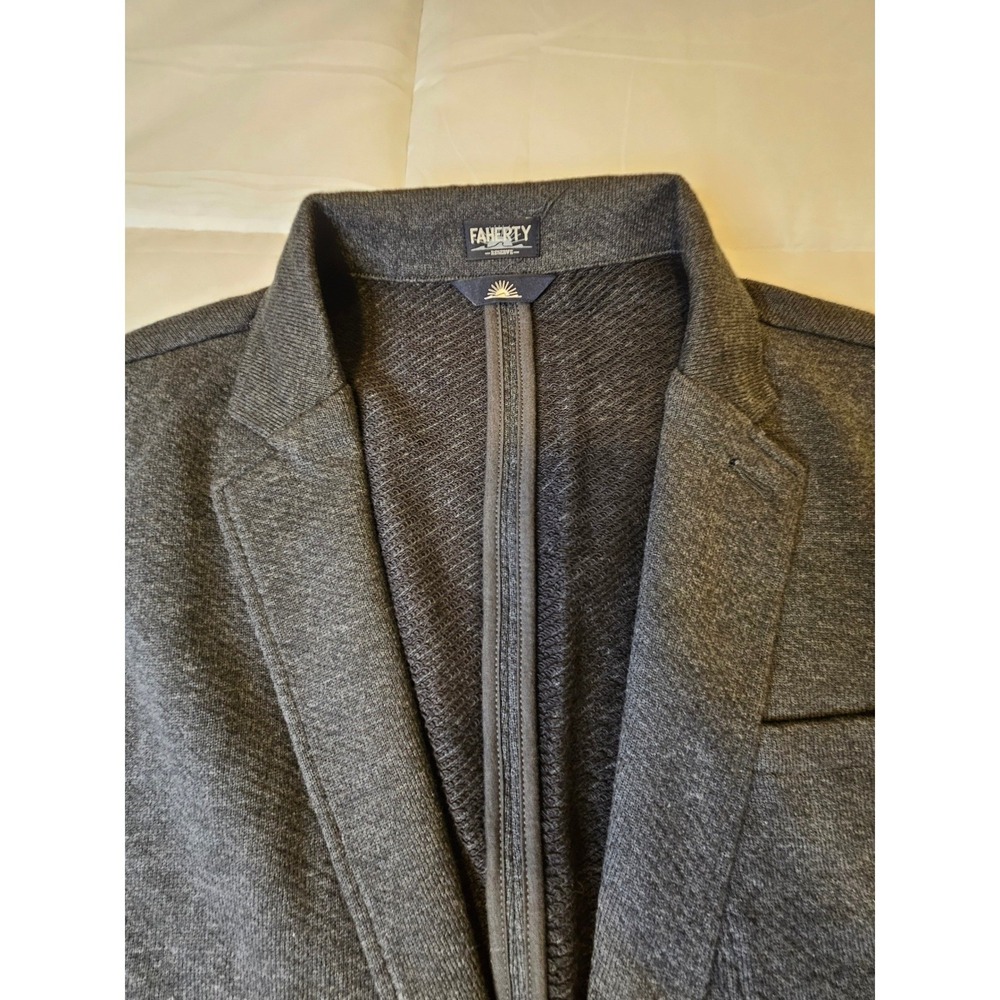 NWT Faherty Reserve Inlet Blazer Charcoal Knit Jacket XXL